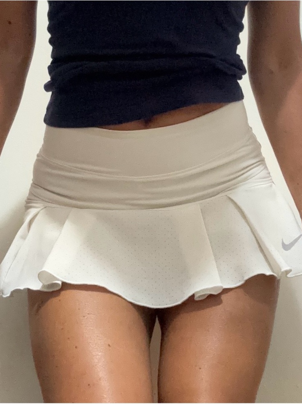 Nike Cream Circle Tennis Skirt with Wide Waistband